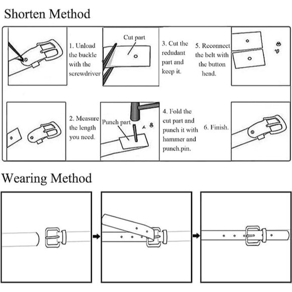 ๐ Women Black Studded Waist Belt Stud Punk Rock Cosplay Halloween Metal Buckle - Picture 7 of 7